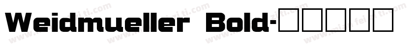 Weidmueller Bold字体转换